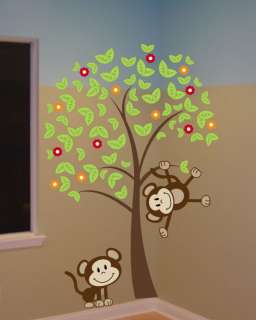 FT BIG Tree with Monkeys Wall Decal Sticker Mural  