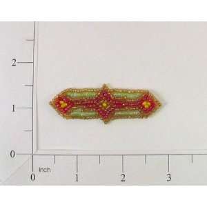  Adobe Sun Pointed Strip Applique   Red, Green   Small 