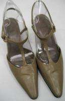   Low T Strappy Leather High Heels Shoes Size 8 1/2 M 8.5 Medium  