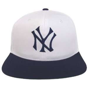  New York Yankees Retro Snapback Cap Hat 2 Tone White Navy 