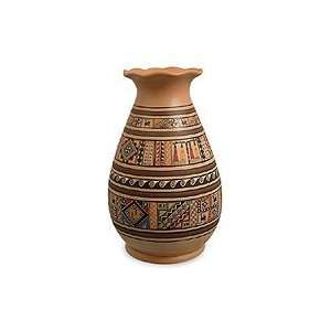  Ceramic vase, Waves and Llamas