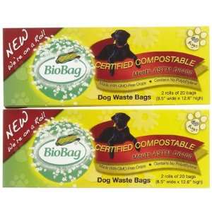  Bio Bag Dog Waste Bags on Roll, 40 ct 2 pack (Quantity of 