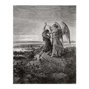  Gustave Dore   Jacob Wrestling With The Angel Giclee