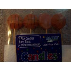    Basketball Candles, Molded Pick Sets   4/Pkg.: Toys & Games