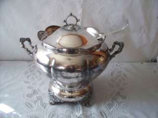   Plate Victorian Silver Plate Webster Soup Tureen Rogers Ladle  