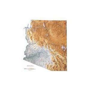  Arizona Topographical Wall Map by Raven Maps, Laminated 