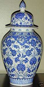 13 Handpainted Turkish Iznik Ceramic Canister Jar  