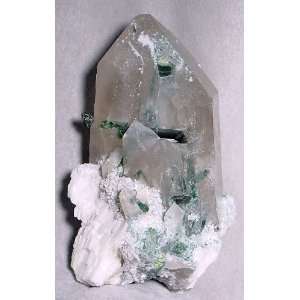  Quartz Natural Crystal With Green Tourmaline Gem Crystals 