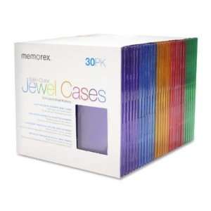  Slim CD Jewel Cases, 30/PK, Assorted   JEWEL CASES,SLIMCD 