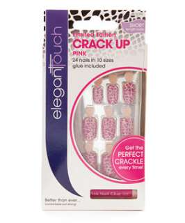 Pink Pattern (Pink) Pink Crackle Painted False Nails  253216479  New 
