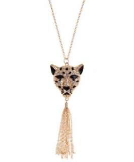 Gold (Gold) Tiger Tassle Necklace  253305693  New Look