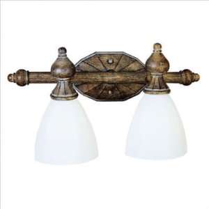 Living Well 7063DW Drift Wood Two Light Vanity with Opal Glass  