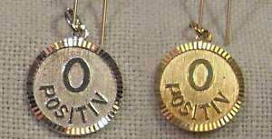 Sterling Silver O+ Blood Type Charm, two styles NIB  