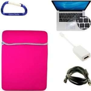  Set: Apple MacBook Pro / MacBook Air 13.3 Inch Black / Pink Laptop 