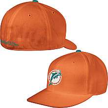 Mitchell & Ness Miami Dolphins Thowback Alternate Logo Fitted Hat 