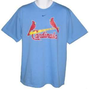  Mens St. Louis Cardinals Light Blue Strike Out Tshirt 