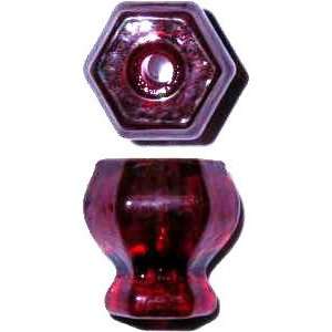  Glass Knob   Ruby Red   1 3/16 Home Improvement