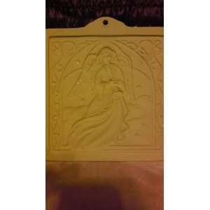  Brown Bag Paper Art Mold~Angel With Horn Card 1994 