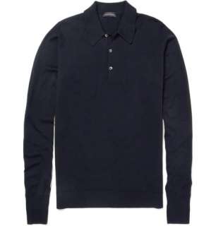   > Long sleeve polos > Dorset Long Sleeved Merino Wool Polo Shirt