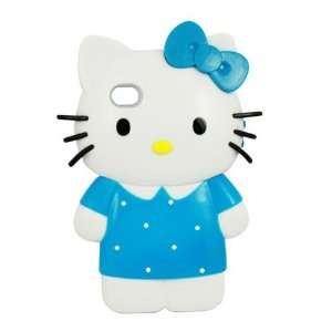  NEW HELLO KITTY 3D Doll Hard Case for iPhone 4 4S   Blue 