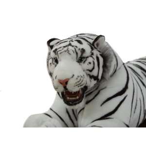  Big White Tiger with Open Mouth and Teeth 51 Inch Soft Toy 
