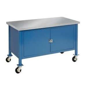  60 X 30 Mobile Security Cabinet Bench   Stainless Steel 