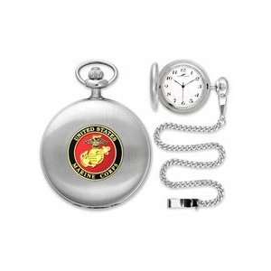  US Marines Silver Pocket Watch