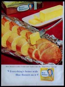 Vintage Blue Bonnet Margarine Magazine Print Ad 1962  