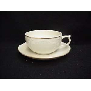  ROSENTHAL CUP/SAUCER GOLD BAND IVORY 