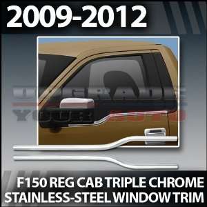   CAB Triple Chrome Stainless Steel Window Belt Molding 2pcs: Automotive