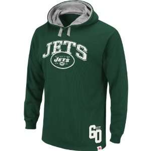   York Jets Mens Go Long Thermal Hooded Sweatshirt