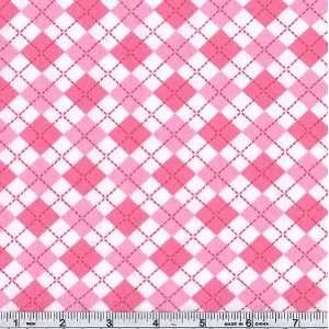  45 Wide Flannel Argyle Pink Fabric By The Yard Arts 