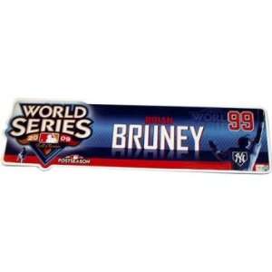  Brian Bruney #99 2009 Yankees World Series Locker Room 