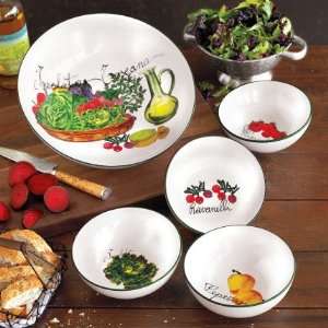 Tuscan Garden Salad Bowl Set:  Kitchen & Dining