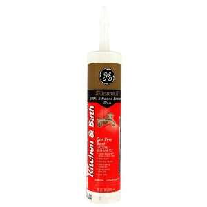  GE Silicone II Clear Kitchen Sealant, 10.1 Ounce Cartridge 