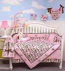 Khaki & Pink Camo Baby Crib Nursery Bedding 13 pcs Set included Diaper 
