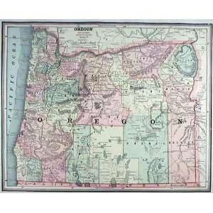  Cram 1892 Antique Map of Oregon