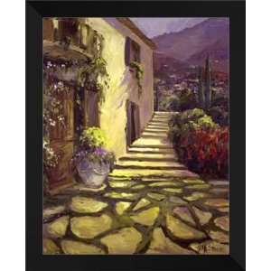  Allayne Stevens FRAMED Art 26x32 Sunlit Villa II Home 