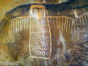 Petroglyph 46 Owl Wind River Indian Ceramic Tile Art  