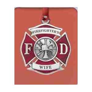  Firefighter Wife Pewter Ornament