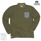 New Weekend Offender Long Sleeve Olive Green Barlinnie Polo Shirt 