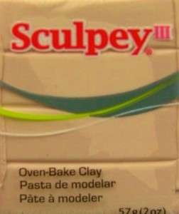 Sculpey III Oven Bake Polymer Clay   Beige  