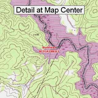  USGS Topographic Quadrangle Map   Buckhead, Georgia 