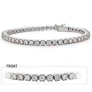  Diamond Tennis Bracelet 14k White Gold Jewelry