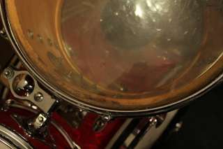 1974 Slingerland Avante Drum Set in Red Satin Flame 3ply shells Blues 