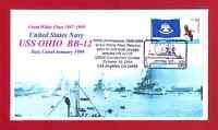GREAT WHITE FLEET USS OHIO BB 12 Battleship Blue Cachet  