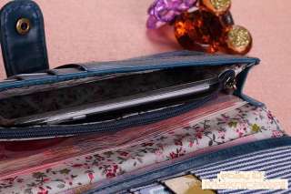 Fashion Colorful Button PU Leather Simple Wallet Clutch Purse Lady 