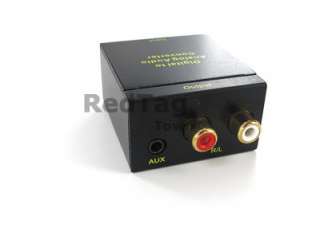   Digital Optical Coax Coaxial Toslink to RCA Analog Audio AUX Converter