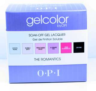 OPI Soak Off GELCOLOR   The ROMANTICS Kit Set  6 Gel Colors  