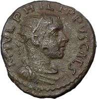 PHILIP II Roman Caesar Ancient Roman Coin ZEUS RARE  